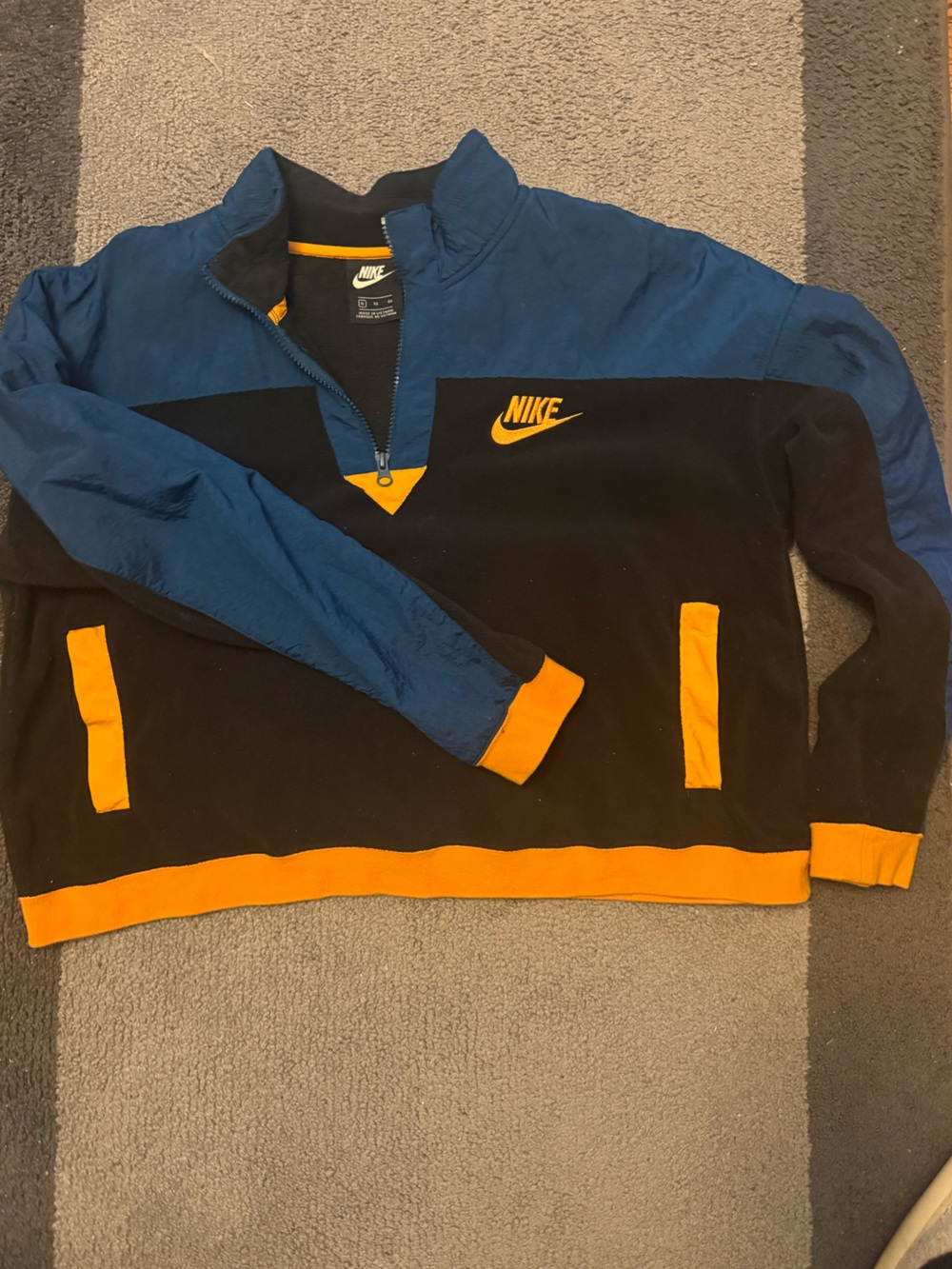 Nike Women’s Black Teal & Orange Colorblock Pullover & Sweatpants